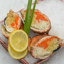 Demi crabe cuit - une pièce