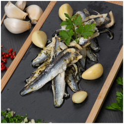 Anchois marinés à l'ail - 200g