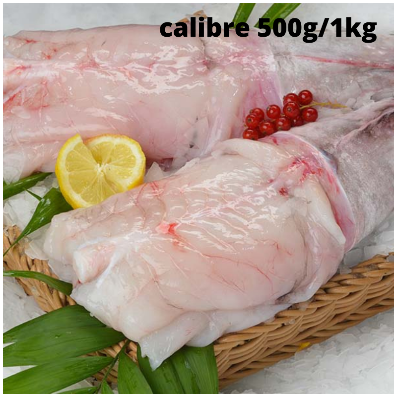 Queue de lotte entière - calibre 500g/1kg pièce - lot de 1kg