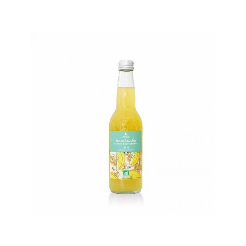 Kombucha citron et gingembre - Atika - 33cl
