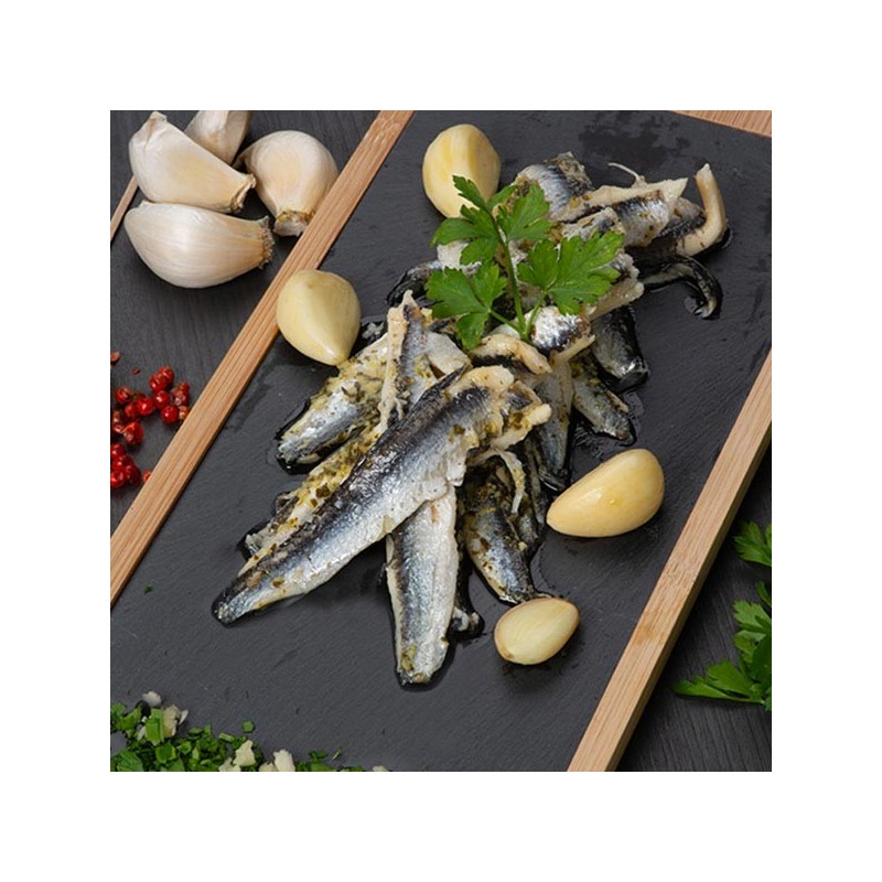 Filet d'anchois à la purée d'ail -  200g