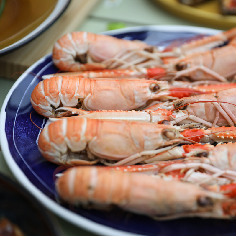 Langoustines cuites calibre 16/20 pièces au kg - lot de 12 pièces