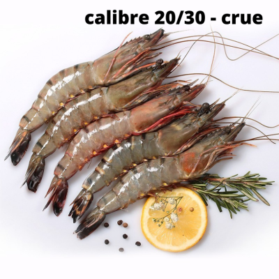 14 grosses crevettes crues  + 4 offertes - calibre 20/30 pièces au kg - ne pas congeler