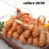 Langoustines cuites calibre 20/30 pièces au kg - lot de 24 pièces